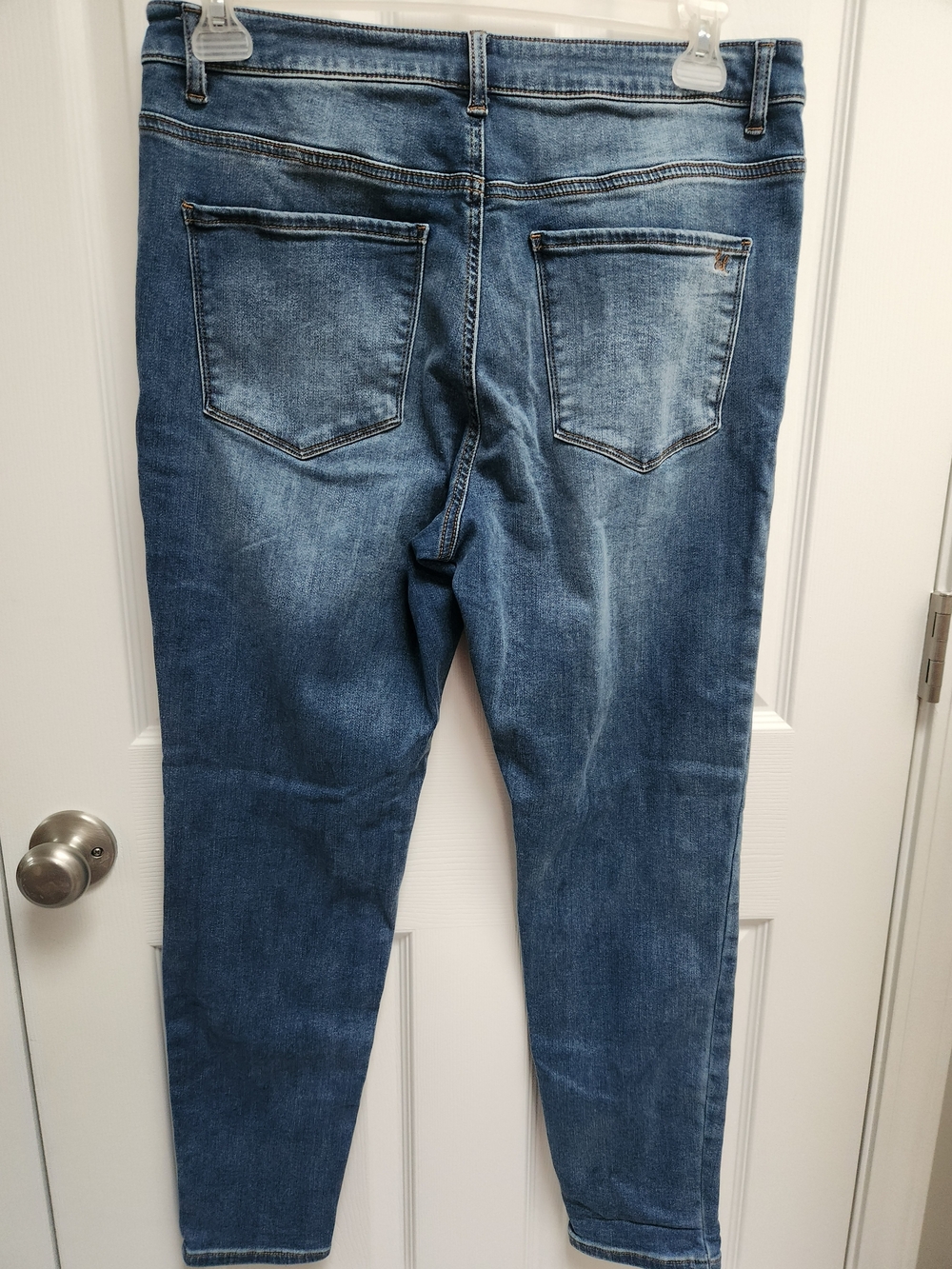Grace & Lace Women's Skinny Jeans in Blue Denim